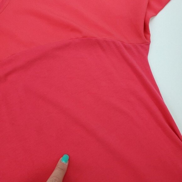 Calvin Klein Womens Pink Chiffon Sheer Detail Panel Contrast Blouse Top Size XL - Picture 16 of 16